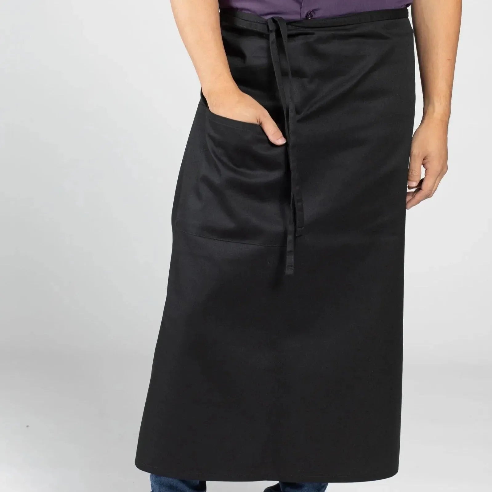 Twill Cotton Blend Full Bistro Aprons with one Pocket