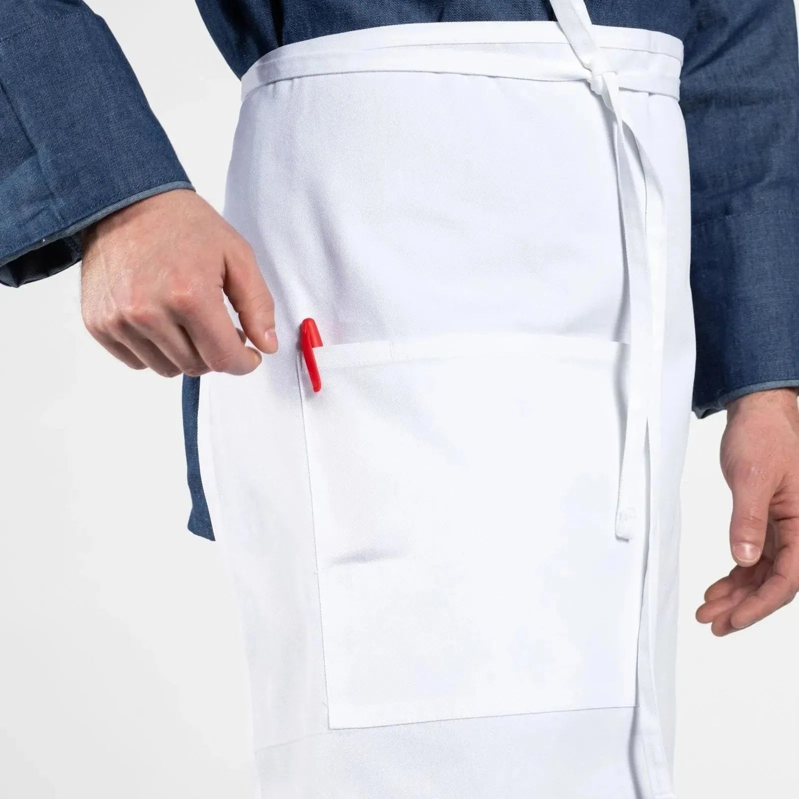 Twill Cotton Blend Full Bistro Aprons with one Pocket