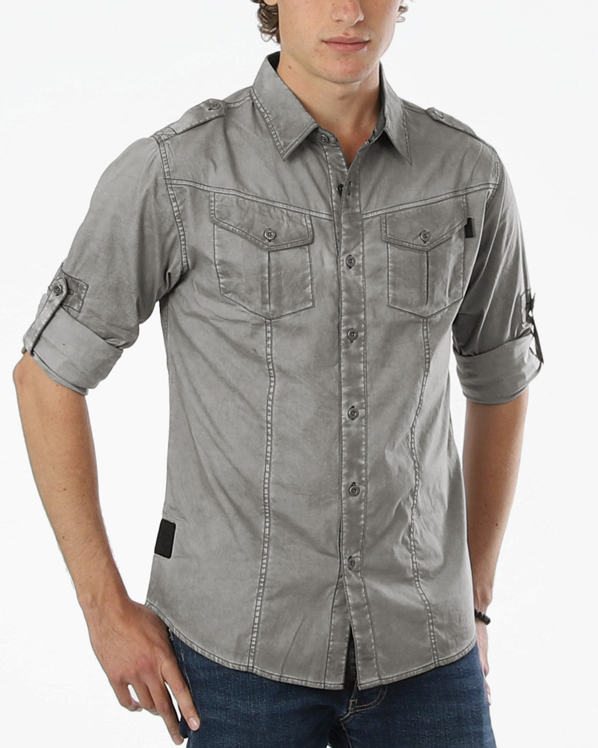 Vintage Wash Rugged Fashion Button Shirts