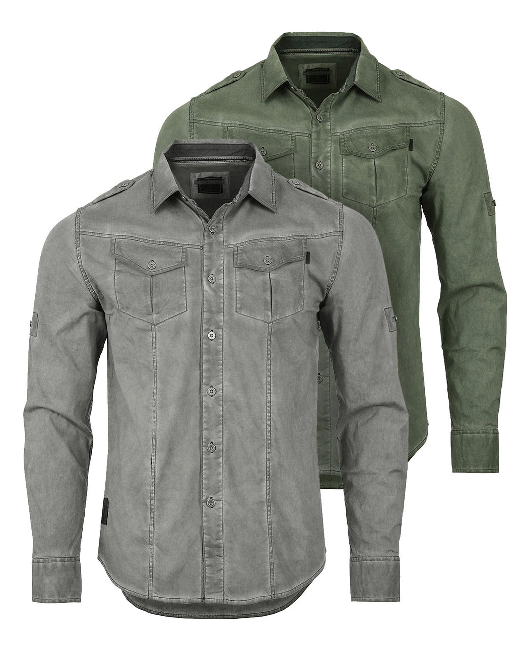 Vintage Wash Rugged Fashion Button Shirts